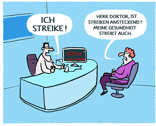 Jetzt auch noch die Aerzte im Streik