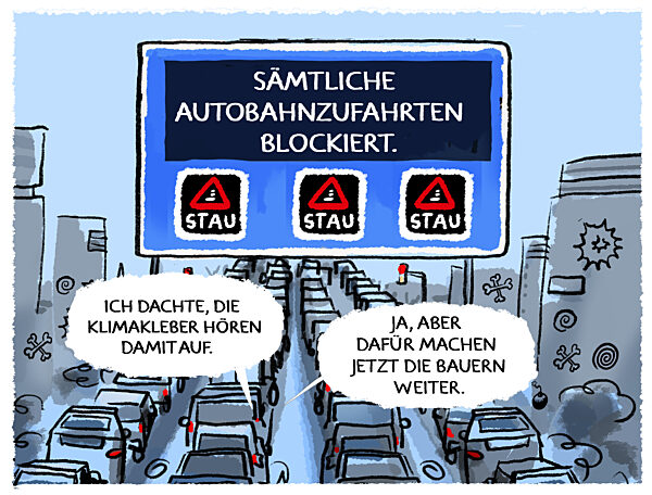 Verkehrsblockaden der Bauern