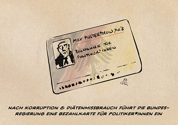 Bezahlkarte fuer Politiker*innen