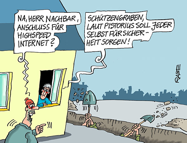 Reihenhaus mit Schuetzengraben