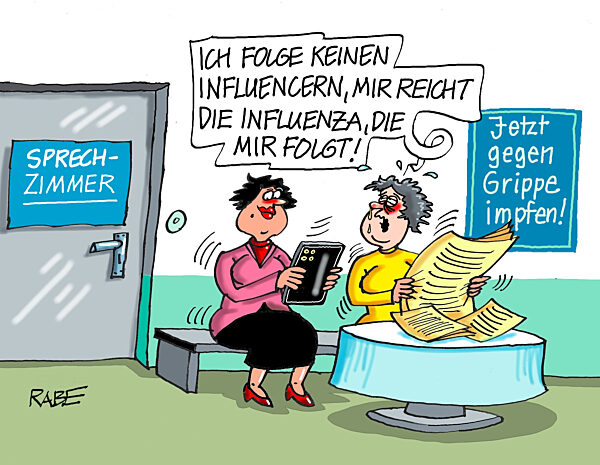 Grippe und Influencer