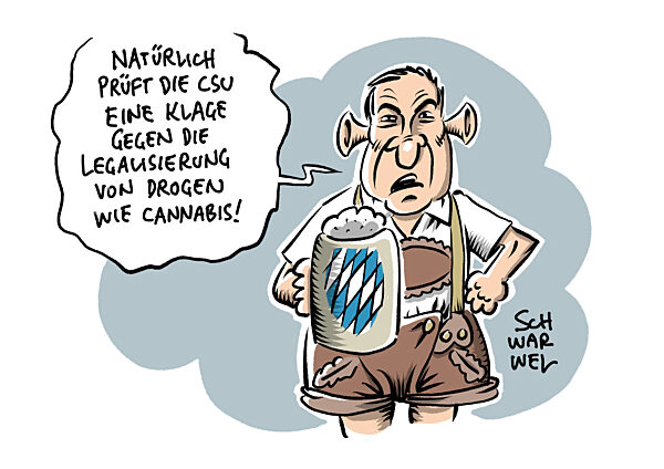Cannabis-Teillegalisierung : CSU prueft Klage gegen Gesetz zur Legalisierun