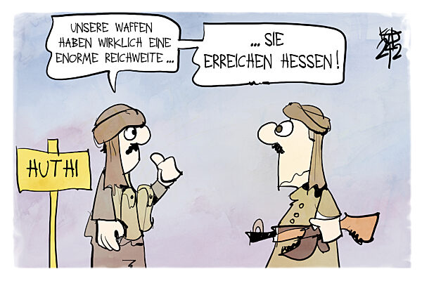 Die Fregatte Hessen wehrt einen Angriff der Huthi-Rebellen ab