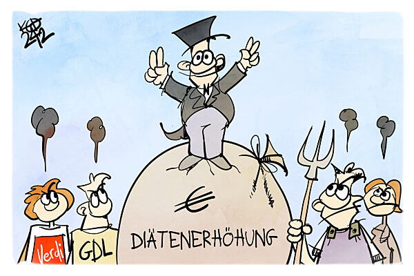 Diaetenerhoehung fuer die Bundestagsabgeordneten