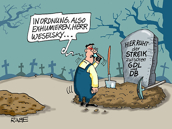 Streik und Friedhof