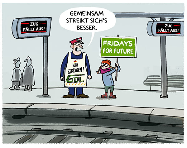 Streikallianz GDL und FFF