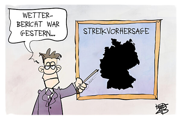 Der Streik wird der taegliche Begleiter