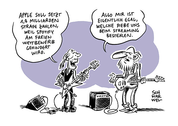 Musik-Streaming-Beschwerde von Spotify : Strafe gegen Apple