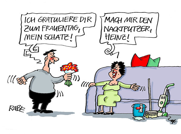 Nacktputzer zum Frauentag