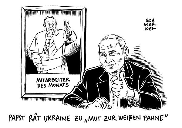 Papst Franziskus legt Ukraine Mut zur weissen Fahne nahe