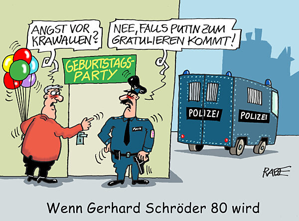 Schroeder feiert mit Putin