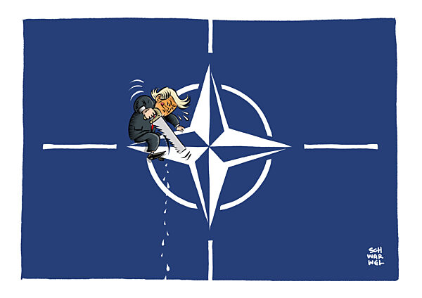 75 Jahre NATO : Trump schuert Zweifel am Verbleib der USA im Buendnis