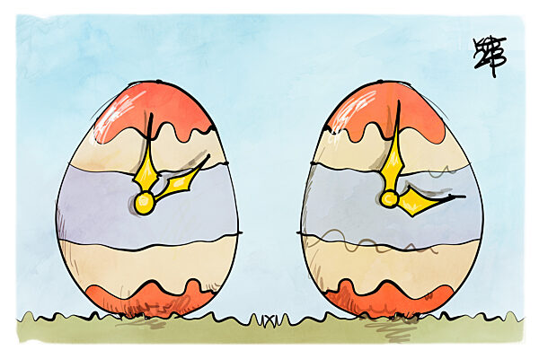 Ostern wird die Uhr vorgestellt