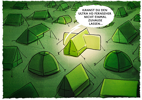 Ultra HD Zelt - Serie Camping