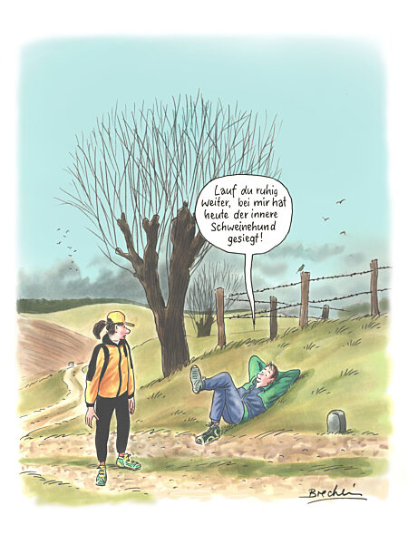 Innerer Schweinehund geht als Sieger hervor