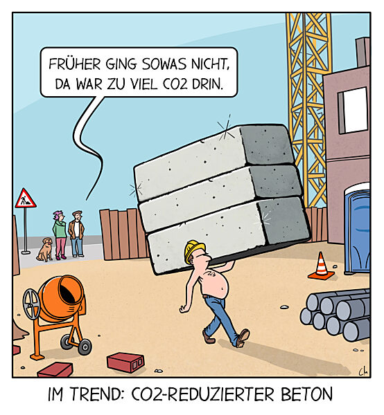 CO2-reduzierter Beton
