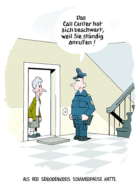 Plapperhafte Pensionsbezieherin