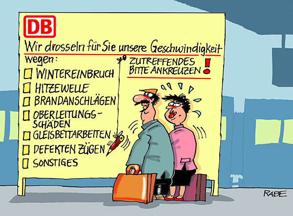 Bahn drosselt