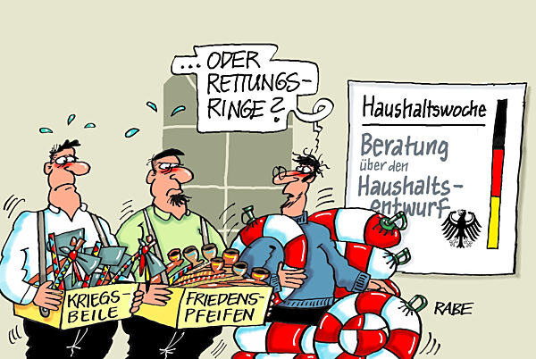 Bauchladen im Bundestag