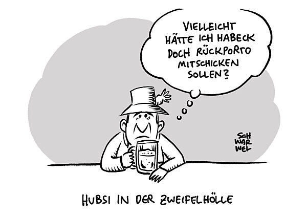 Habeck witzelt ueber Bettel-Briefe von Hubert Aiwanger