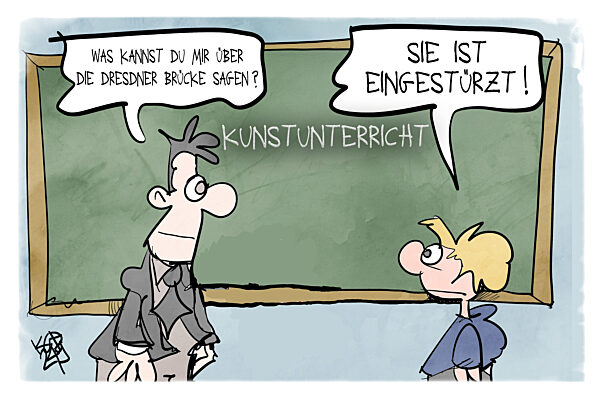 In Dresden stuerzt eine Bruecke ein