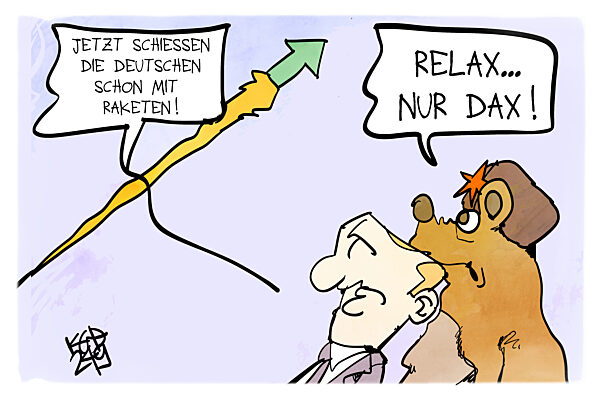 Der DAX schiesst in die Hoehe