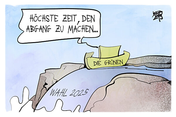 Die Gruenen-Spitze kuendigt ihren Ruecktritt an