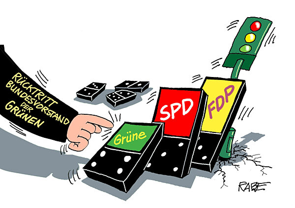 Domino mit den Gruenen