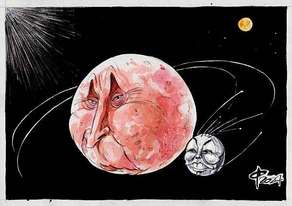 Gasriese und Satellit