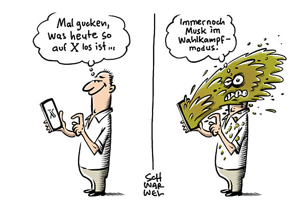 Plattform X : Likes Shares und Kommentare vor der US-Wahl