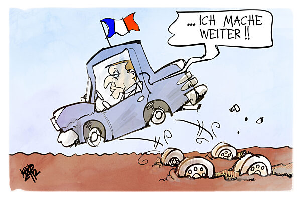 Macron will der Regierungskrise trotzen