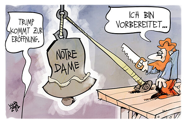 Trump wird zur Wiedereroeffnung von Notre Dame erwartet