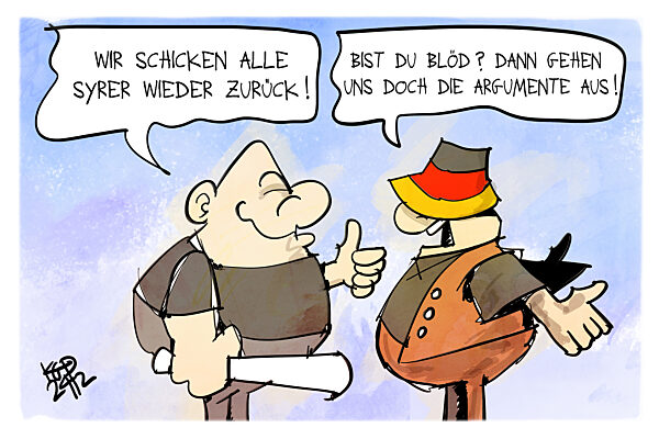 Rechtspopulisten und Fluechtlinge