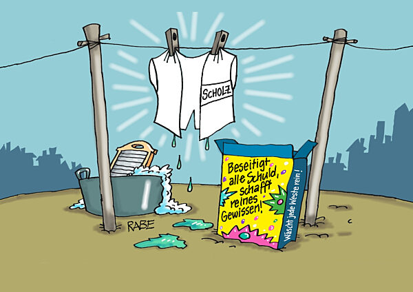 Weisse Weste von Scholz