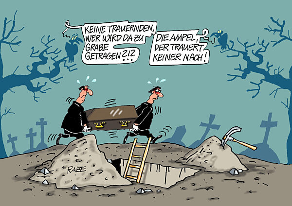 Trauergemeinde Ampel