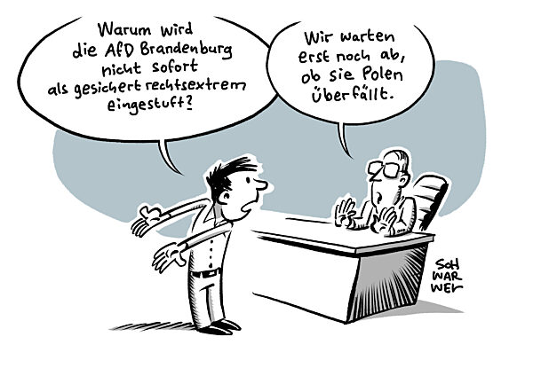 AfD in Brandenburg : Gesichert rechtsextrem ? aber erst nach Bundestagswahl
