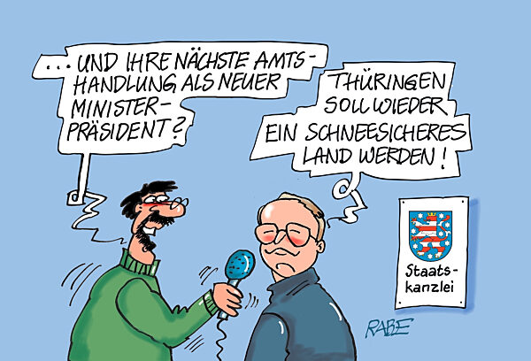 Die Staatskanzlei laessts schneien