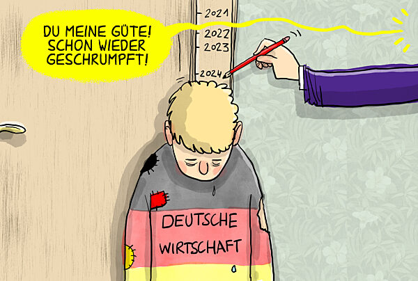 Deutsche Wirtschaft 2024 erneut geschrumpft