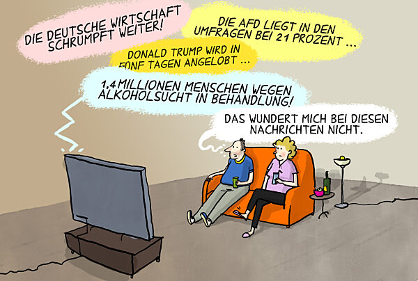 Alkoholsucht und Nachrichten