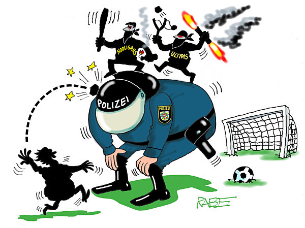 Auf dem Polizeiruecken