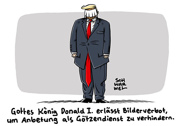 US-Praesident mit Krone : Weisses Haus zeigt Trump offiziell als Koenig