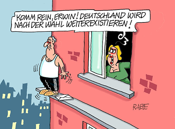 Stimmzettel vorm Fenster