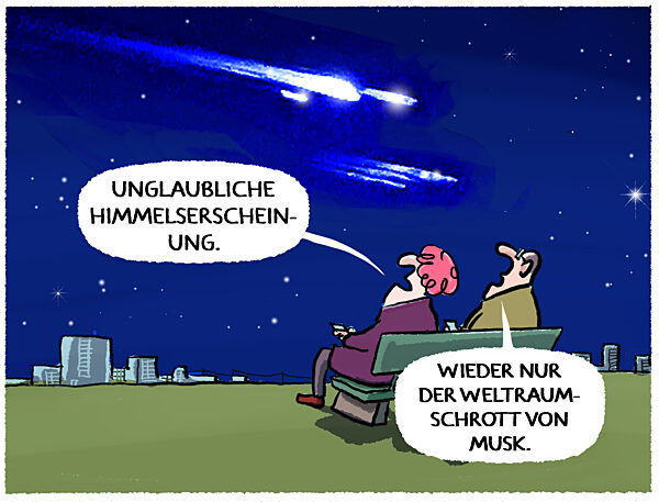 Vergluehte Space-X-Raketenteile