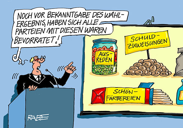 Schoenfaerberei nach der Wahl