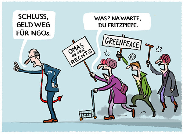 Union gegen Finanzierung von gemeinnuetzigen Organisationen