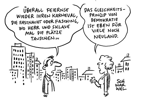 Karneval : Schunkeln unter Polizeischutz
