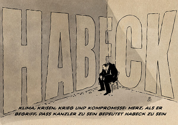 Merz Dilemma ist dass er Habeck werden muss um Kanzler zu sein.