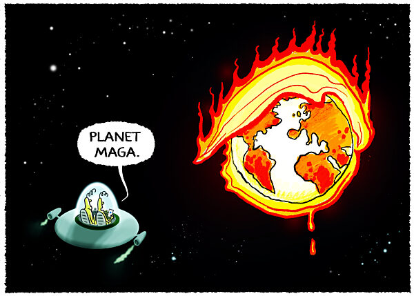 Erderwaermung durch fossilen Trump