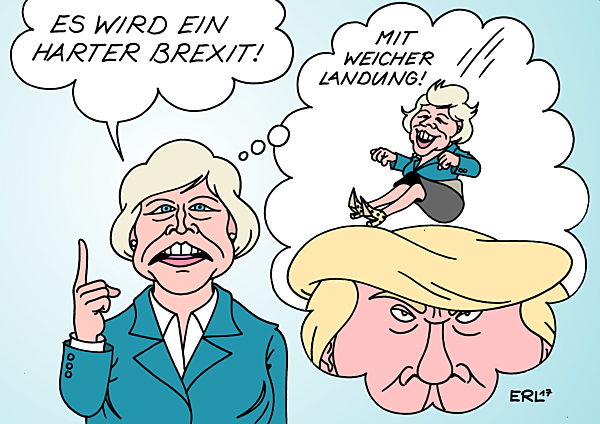 Harter Brexit Theresa May Donald Trump