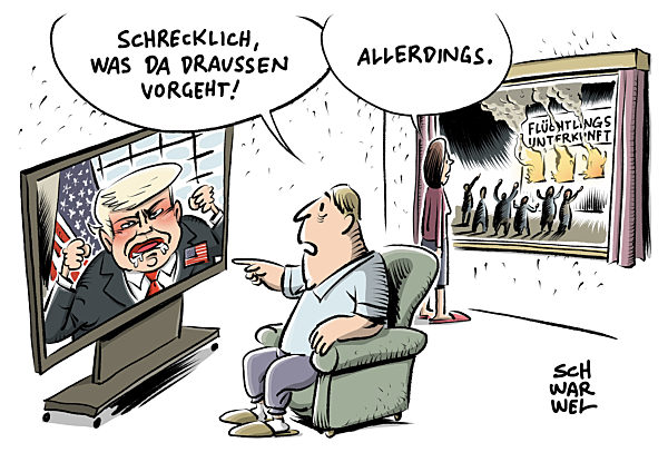 Trump rechte Gewalt Straftaten gegen Flüchtlingsunterkünfte